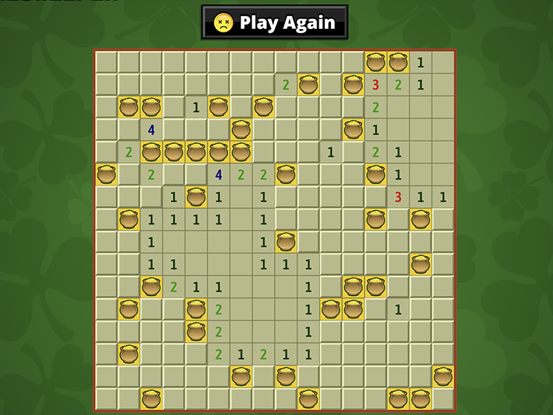 St. Patricks Day Minesweeper Screenshot